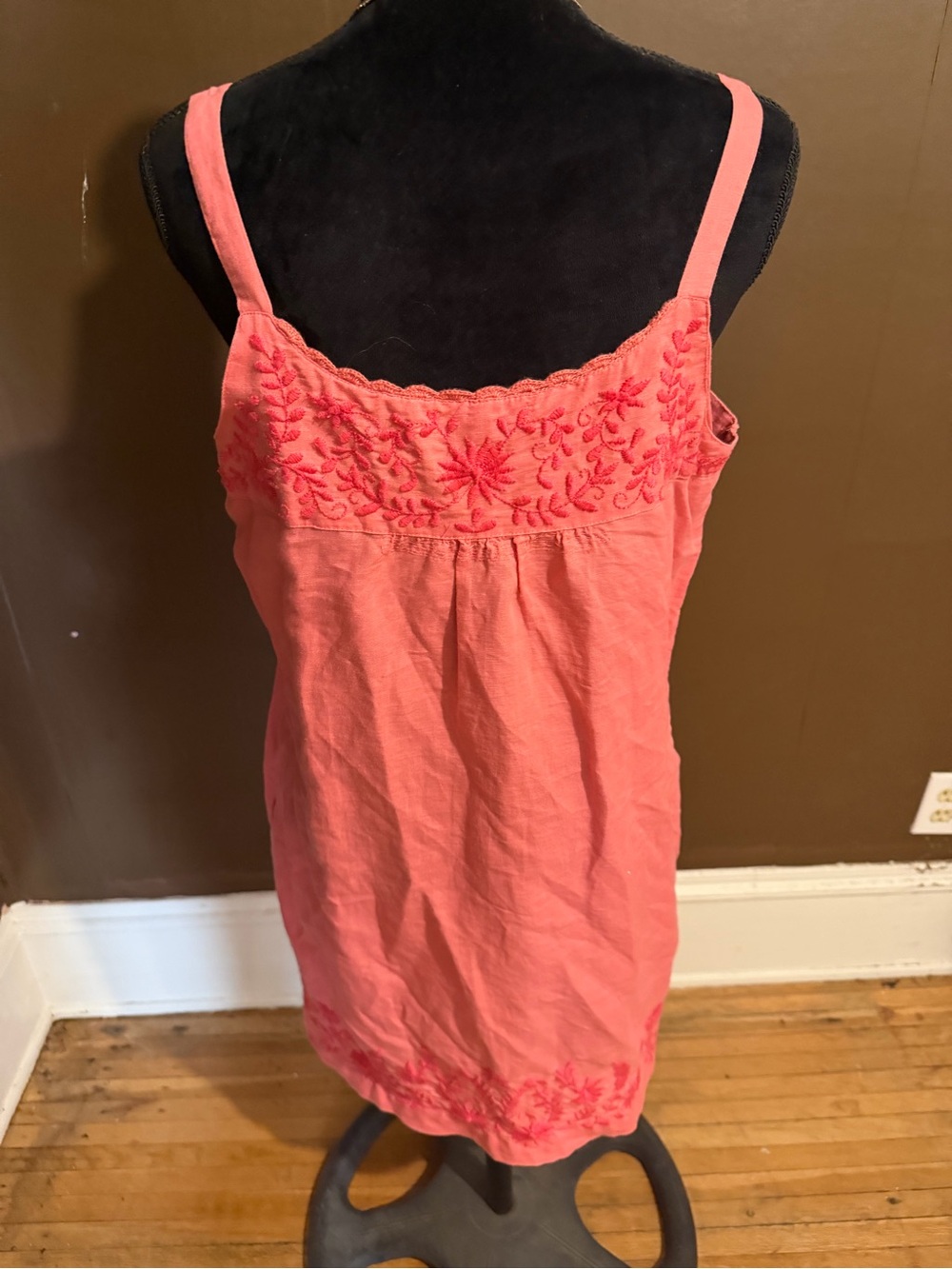 Lucky Brand Coral Pink Embroidered Sundress - Picture 3 of 4